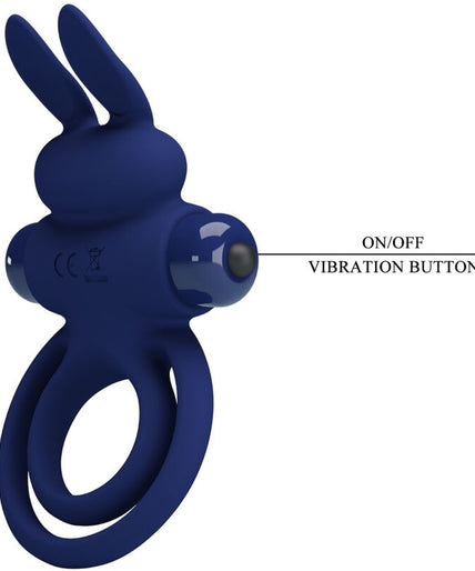 PRETTY LOVE - DAREY DOUBLE VIBRATING RING RABBIT BLUE PRETTY LOVE - DAREY DOUBLE VIBRATING RING RABBIT BLUE