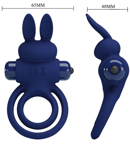 PRETTY LOVE - DAREY DOUBLE VIBRATING RING RABBIT BLUE PRETTY LOVE - DAREY DOUBLE VIBRATING RING RABBIT BLUE