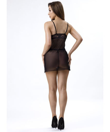 LIVCO CORSETTI FASHION - PILAR LC 20207 BABYDOLL + THONG BLACK L/XL LIVCO CORSETTI FASHION - PILAR LC 20207 BABYDOLL + THONG BLACK L/XL