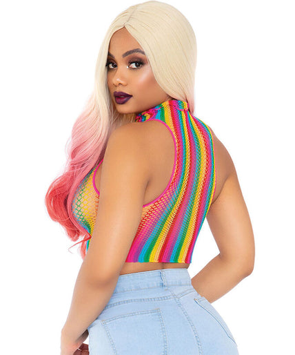 LEG AVENUE - MULTICOLOR NET TOP LEG AVENUE - MULTICOLOR NET TOP