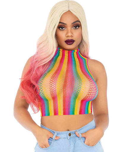 LEG AVENUE - MULTICOLOR NET TOP LEG AVENUE - MULTICOLOR NET TOP