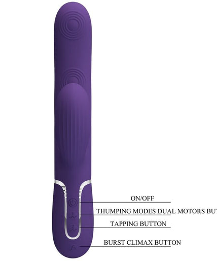 PRETTY LOVE - PERLITA G-SPOT VIBRATOR 3 IN 1 MULTIFUNCTION PURPLE PRETTY LOVE - PERLITA G-SPOT VIBRATOR 3 IN 1 MULTIFUNCTION PURPLE