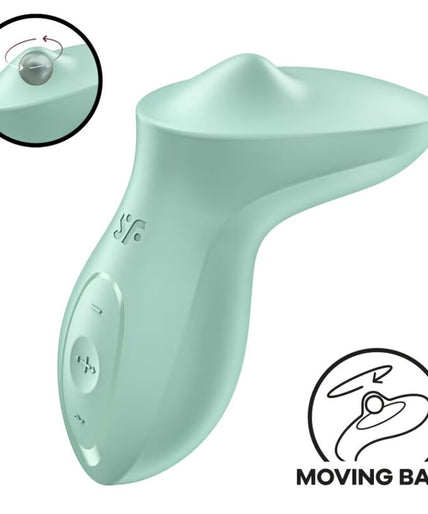 SATISFYER - EXCITERRR LAY-ON CLITORIS MINT VIBRATOR SATISFYER - EXCITERRR LAY-ON CLITORIS MINT VIBRATOR
