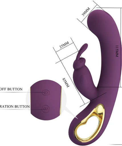 PRETTY LOVE - LIAM RABBIT VIBRATOR & G SPOT STIMULATOR PURPLE PRETTY LOVE - LIAM RABBIT VIBRATOR & G SPOT STIMULATOR PURPLE