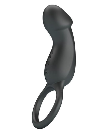 PRETTY LOVE - TRAE VIBRATING BLACK RING WITH STIMULATOR PRETTY LOVE - TRAE VIBRATING BLACK RING WITH STIMULATOR
