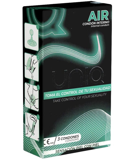 UNIQ - AIR LATEXVRIJ VROUWENCONDoom 3 STUKS UNIQ - AIR LATEXVRIJ VROUWENCONDoom 3 STUKS