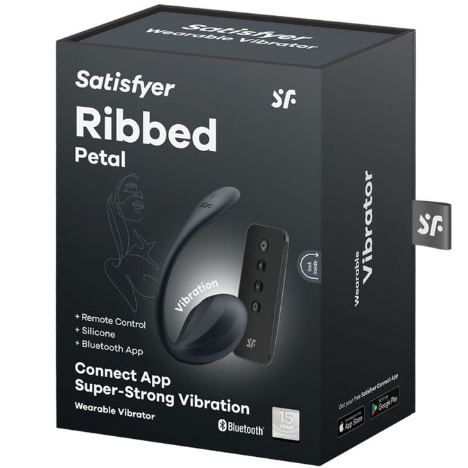 Satisfyer – Ribbed Petal G Point Stimulator Remote Control Black Free App