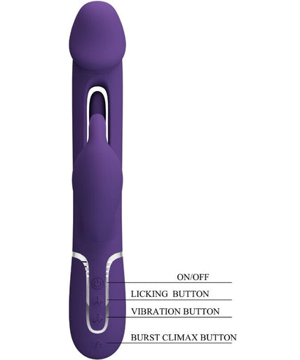 PRETTY LOVE - KAMPAS RABBIT 3 IN 1 MULTIFUNCTION VIBRATOR WITH TONGUE VIOLET PRETTY LOVE - KAMPAS RABBIT 3 IN 1 MULTIFUNCTION VIBRATOR WITH TONGUE VIOLET