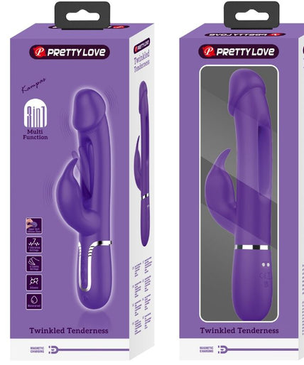 PRETTY LOVE - KAMPAS RABBIT 3 IN 1 MULTIFUNCTION VIBRATOR WITH TONGUE VIOLET PRETTY LOVE - KAMPAS RABBIT 3 IN 1 MULTIFUNCTION VIBRATOR WITH TONGUE VIOLET