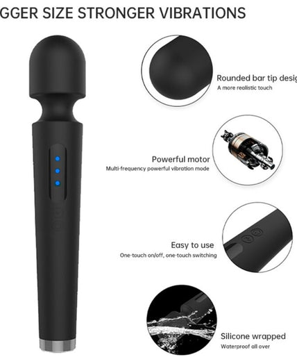ARMONY - X POWER LARGE MASSAGER & VIBRATOR 7 VIBRATIONS BLACK ARMONY - X POWER LARGE MASSAGER & VIBRATOR 7 VIBRATIONS BLACK