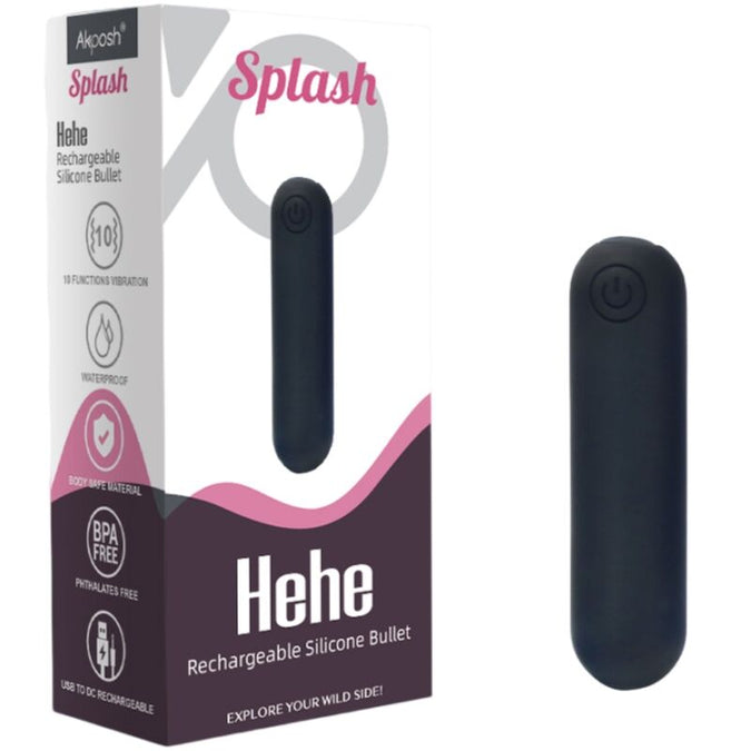 ARMONY -SPLASH HEHE VIBRATOR KOGEL SILICONE 10 TRILLINGEN 65 X 15 CM ZWART