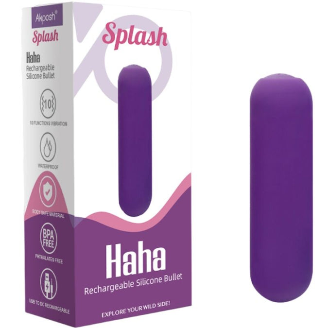ARMONY - SPLASH HAHA VIBRATOR KOGEL SILICONEN 10 TRILLINGEN 75 X 19 CM PAARS