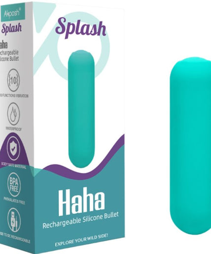 ARMONY - SPLASH HAHA VIBRATOR BULLET SILICONE 10 VIBRATIONS 75 X 19 CM GREEN ARMONY - SPLASH HAHA VIBRATOR BULLET SILICONE 10 VIBRATIONS 75 X 19 CM GREEN