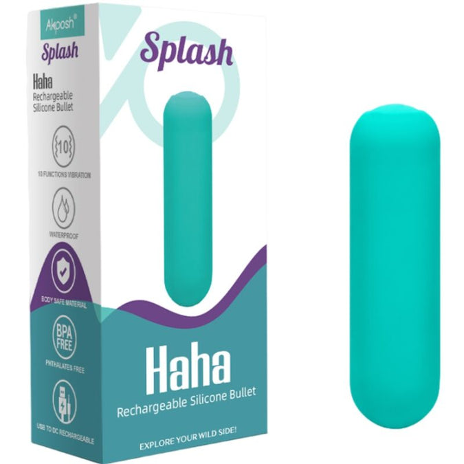 ARMONY - SPLASH HAHA VIBRATOR KOGEL SILICONE 10 TRILLINGEN 75 X 19 CM GROEN