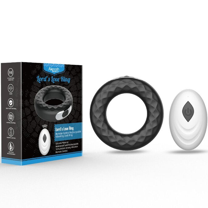 Armony – Lord's Love Ring Vibrator met Afstandsbediening Zwart