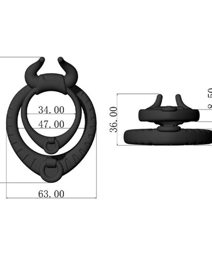 ARMONY - BULL'S PASION RING BLACK ARMONY - BULL'S PASION RING BLACK