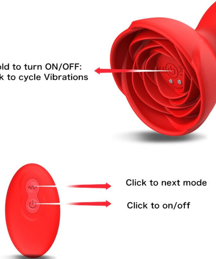 ARMONY - EXTREME A BLOOM ROSE VIBRATOR & ANAL PLUG REMOTE CONTROL RED ARMONY - EXTREME A BLOOM ROSE VIBRATOR & ANAL PLUG REMOTE CONTROL RED