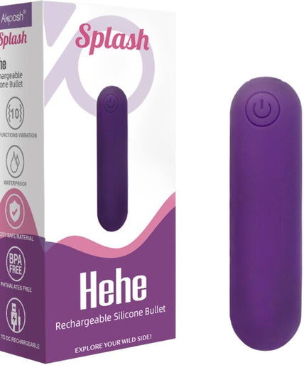 ARMONY - SPLASH HEHE VIBRATOR BULLET SILICONE 10 VIBRATIONS 65 X 15 CM PURPLE ARMONY - SPLASH HEHE VIBRATOR BULLET SILICONE 10 VIBRATIONS 65 X 15 CM PURPLE