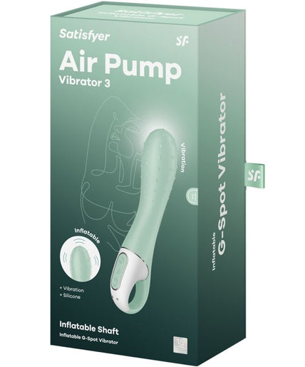 SATISFYER - AIR PUMP VIBRATOR 3 INFLATABLE G POINT MINT SATISFYER - AIR PUMP VIBRATOR 3 INFLATABLE G POINT MINT