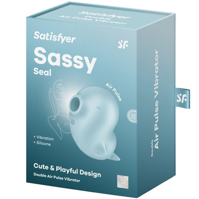 SATISFYER - SASSY SEAL STIMULATOR & VIBRATOR BLAUW