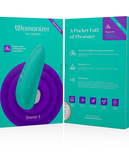 WOMANIZER - STARLET 3 CLITORAL STIMULATOR TURQUOISE WOMANIZER - STARLET 3 CLITORAL STIMULATOR TURQUOISE