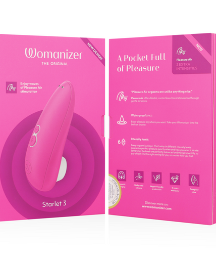 WOMANIZER - STARLET 3 CLITORAL STIMULATOR PINK WOMANIZER - STARLET 3 CLITORAL STIMULATOR PINK
