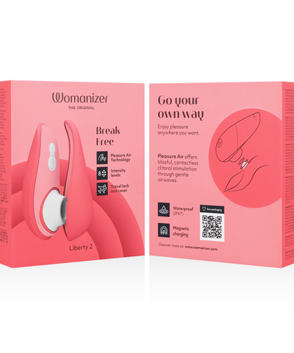 WOMANIZER - LIBERTY 2 CLITORISSTIMULATOR & ZUIGING ROZE WOMANIZER - LIBERTY 2 CLITORISSTIMULATOR & ZUIGING ROZE