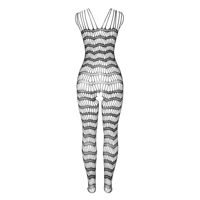 Subblime – 951696 Visnet Bodystocking Zonder Kruis Met Bandjes Op De Schouders Zwart One Size
