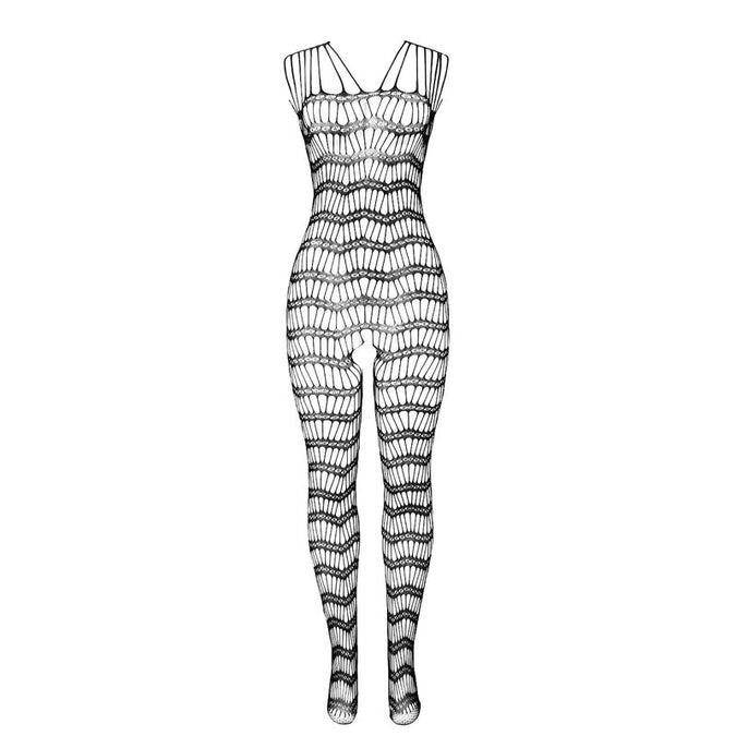 Subblime – 951696 Visnet Bodystocking Zonder Kruis Met Bandjes Op De Schouders Zwart One Size