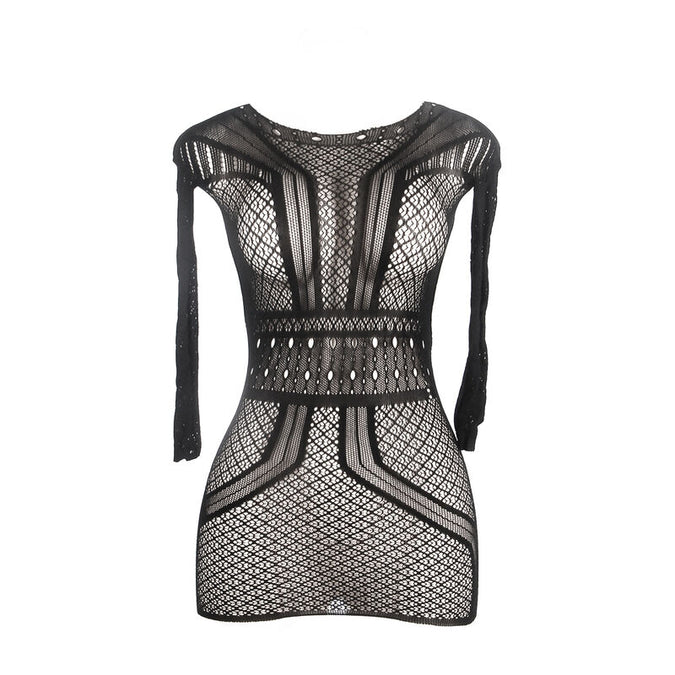 Subblime – 951931 Short Fishnet Dress With Bare Back One Size