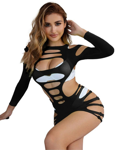 Subblime – 952266 Long Sleeve Elastic Fishnet Dress Black One Size Subblime – 952266 Long Sleeve Elastic Fishnet Dress Black One Size