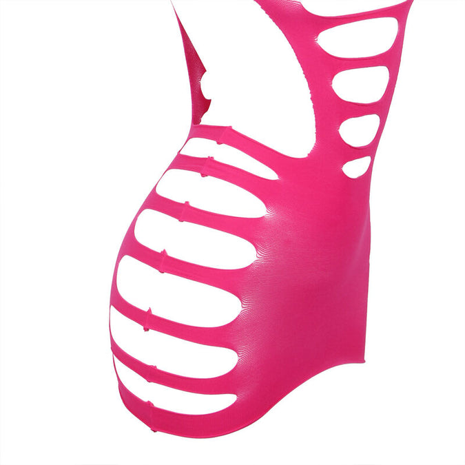 SUBBLIME - 952273 LANGE MOUWEN ELASTISCHE VISNETJESJURK ROZE EEN MAAT