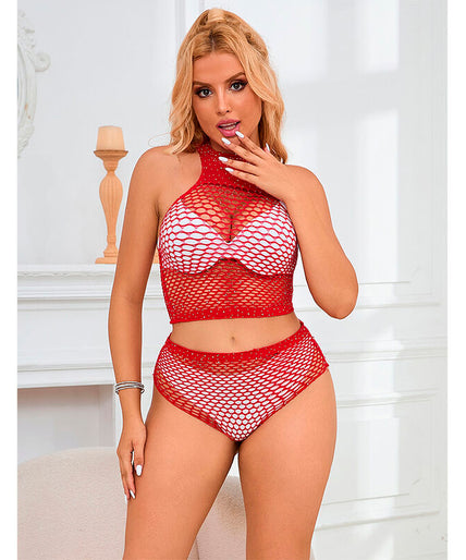 SUBBLIME - 952402 NETPANTYSET MET ROZE DIAMANTEN ÉÉN MAAT SUBBLIME - 952402 NETPANTYSET MET ROZE DIAMANTEN ÉÉN MAAT