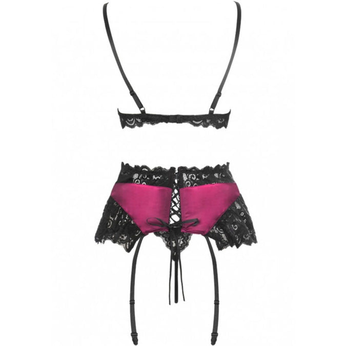 LIVCO CORSETTI FASHION - NAHIR LC 20214 BH + SLIP + JARRETELGORDEL S/M