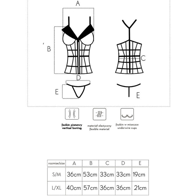 Livco Corsetti Fashion – Laura Lc 20215 Corset + Thong S/m
