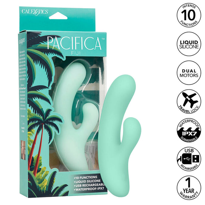 CALEXOTICS - PACIFICA FIJI VIBRATOR & STIMULATOR G-PUNT 10 TRILLINGEN AQUA