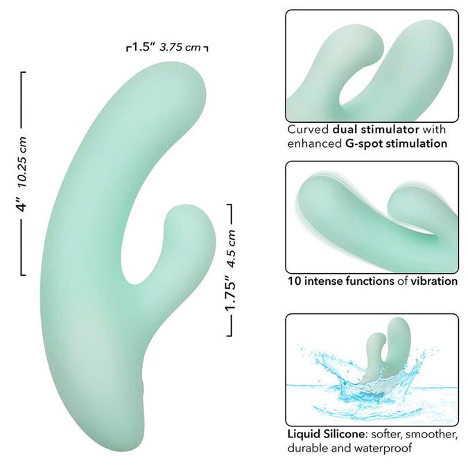 CALEXOTICS - PACIFICA FIJI VIBRATOR & STIMULATOR G-PUNT 10 TRILLINGEN AQUA