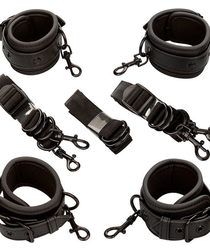 CALEXOTICS - NOCTURNAL BED RESTRAINTS LEATHER ADJUSTABLE BLACK CALEXOTICS - NOCTURNAL BED RESTRAINTS LEATHER ADJUSTABLE BLACK