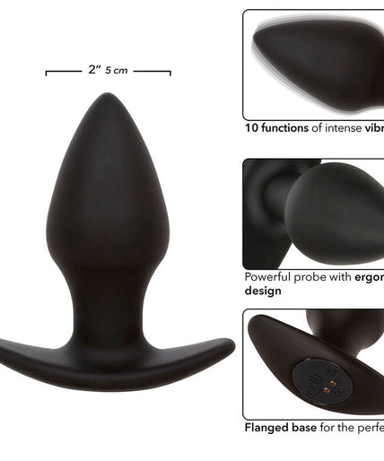 CALEXOTICS - ROCK BOTTOM PERFECT ANAL PLUG 10 VIBRATIONS SILICONE BLACK CALEXOTICS - ROCK BOTTOM PERFECT ANAL PLUG 10 VIBRATIONS SILICONE BLACK