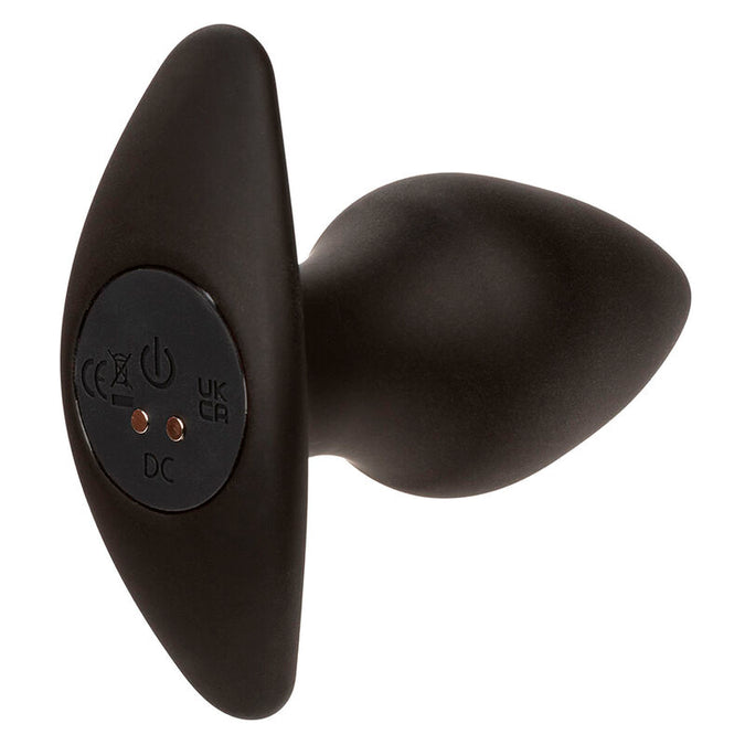 Calexotics – Rock Bottom Perfect Anaalplug met 10 Vibraties, Zwart Siliconen