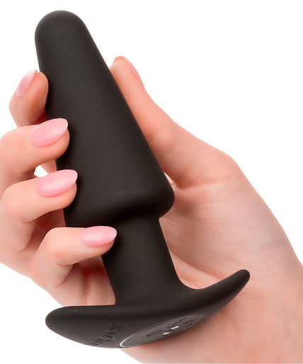 CALEXOTICS - ROCK BOTTOM TAPERED ANAL PLUG 10 VIBRACIONES SILICONE BLACK CALEXOTICS - ROCK BOTTOM TAPERED ANAL PLUG 10 VIBRACIONES SILICONE BLACK