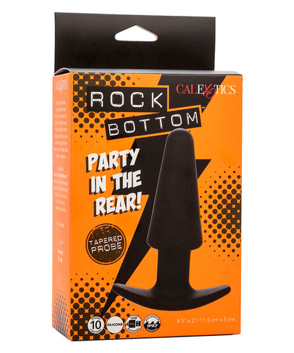 CALEXOTICS - ROCK BOTTOM TAPERED ANAL PLUG 10 VIBRACIONES SILICONE BLACK CALEXOTICS - ROCK BOTTOM TAPERED ANAL PLUG 10 VIBRACIONES SILICONE BLACK
