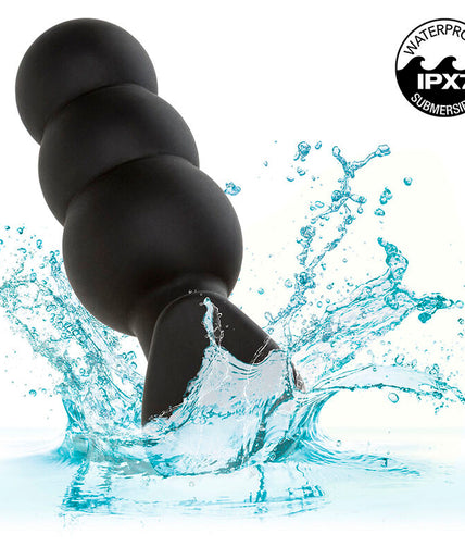 CALEXOTICS - ROCK BOTTOM BEADED ANAL PLUG 10 VIBRATIONS SILICONE BLACK CALEXOTICS - ROCK BOTTOM BEADED ANAL PLUG 10 VIBRATIONS SILICONE BLACK