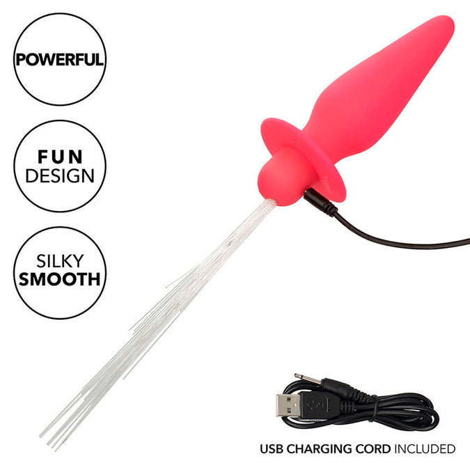 Calexotics – Southern Lights Light Up Anaalplug met 10 Vibraties, Siliconen, Roze
