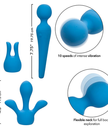 CALEXOTICS - COUTURE KIT VIBRATOR WAND 10 VIBRATIONS BLUE CALEXOTICS - COUTURE KIT VIBRATOR WAND 10 VIBRATIONS BLUE