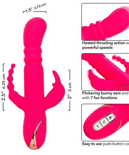 CALEXOTICS - JACK FANTASY TRIPLE HEATED VIBRATOR RABBIT PINK CALEXOTICS - JACK FANTASY TRIPLE HEATED VIBRATOR RABBIT PINK