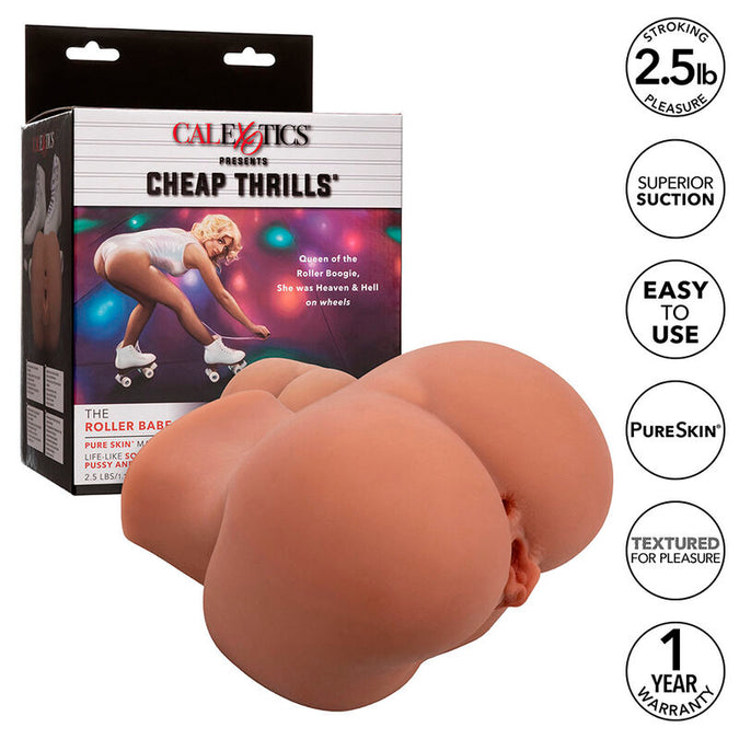 Calexotics – The Roller Babe Doppelter realistischer Masturbator Hautfarben