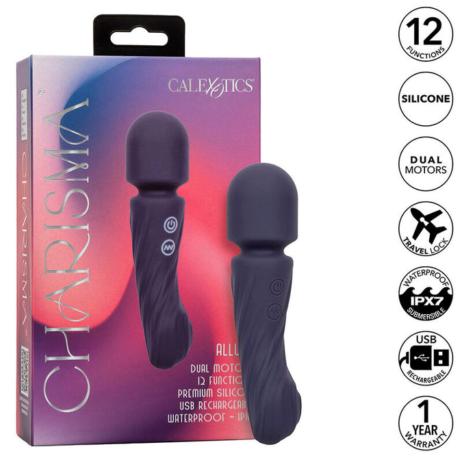 Calexotics – Charisma Allure Massager met dubbele motoren, 12 functies, 17,25 cm x 4,5 cm, paars