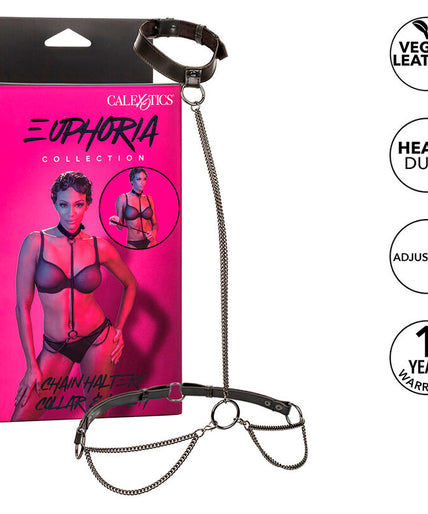 CALEXOTICS - EUPHORIA CHAIN HALTER COLLAR & LEASH CALEXOTICS - EUPHORIA CHAIN HALTER COLLAR & LEASH