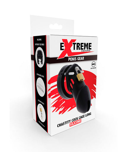 HIDDEN DESIRE - EXTREME CHASTITY COCK CAGE SILICONE SIZE L BLACK HIDDEN DESIRE - EXTREME CHASTITY COCK CAGE SILICONE SIZE L BLACK